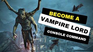 Skyrim | How to be a VAMPIRE LORD w/ Console Commands
