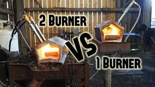 Double Burner VS Single Burner Gas Forge (Mr. Volcano)