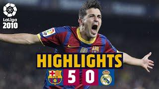 BARÇA 5-0 MADRID (XAVI, VILLA, PEDRO, JEFFREN.. GOALS!) *EXTENDED HIGHLIGHTS* 