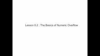 Lesson 6.2 : The Basics of Numeric Overflow
