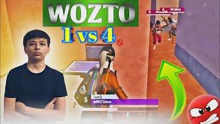 Wozto skvadga qarshi /Turnirdagi holat/1 vs 4 /#pubgmobile