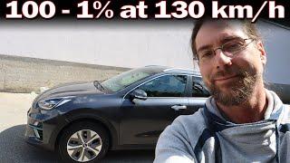Kia eNiro - Full range test at 130 km/h