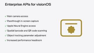 WWDC24: Introducing enterprise APIs for visionOS | Apple