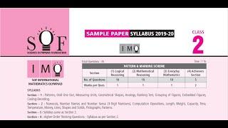 Fully Explained ! IMO Sample Paper Class 2