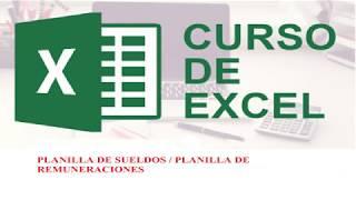 Aprender Excel 2020 Curso Fácil PLANILLA SUELDOS O PLANILLA DE REMUNERACIONES EXCEL 2020