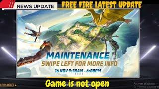 Free Fire new update | Game is not open or not working | full detail of todays ff game #freefire