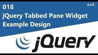 018 jQuery Tabbed Pane Widget Example - jQuery Tutorial for Beginners
