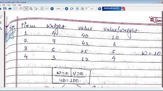 Knapsack problem using branch and bound- DAA