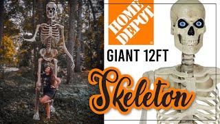 Giant 12ft Skeleton from Home Depot  Giant Skeleton Unboxing, Assembly, & First Impressions