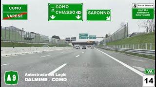 A4-A8-A9 | Autostrada Serenissima, dei Laghi | DALMINE - COMO