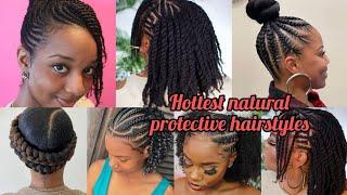 Hottest natural protective hairstyles for black ladies | Natural hairstyles 2024