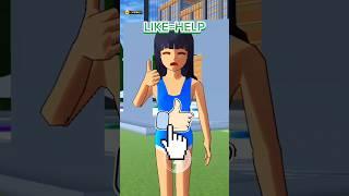 Help Mio Find Rina In Pool  #Shorts #viral #youtubeshorts #funny #sakuraschoolsimulator