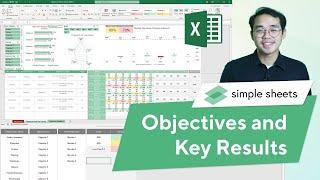 DYNAMIC Objectives and Key Results Easy to Use Excel Template Tutorial