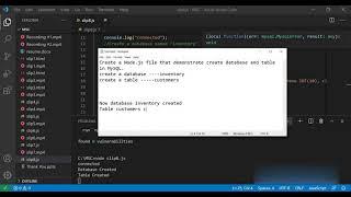 Create database and table in MySQL using Node.js MSC(CS)-II Slip8 Solution