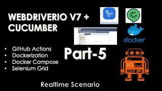 Webdriverio V7-Cucumber-Part-5 (Docker,docker-compose,Selenium Grid,Github Actions)