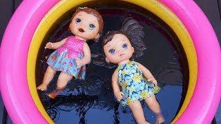 BABY ALIVE DIVERSÃO NA PISCINA PRETA COM SURPRESAS MINHA BONECA JUJU BABY DOLL KIDS