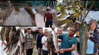 Primitive Fishing Trap(Jaishong) in Longra Village at Dikhu River|| Tuensang Nagaland