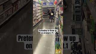 Pretending to throw up on people Pt.1 #tmu #comedy #subscribe #viral #prank #walmart #2024 #fyp