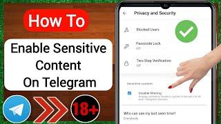 How To Enable Sensitive Content on Telegram -iPhone | Enable Sensitive Content on Telegram (2023)