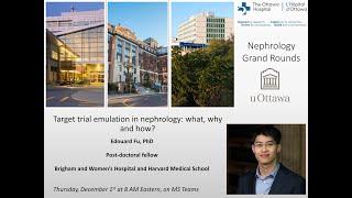 Target Trials in Nephrology  Dr  Edouard Fu