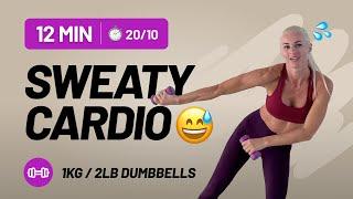 12 Min Intense Cardio Tabata Workout at Home | Sweat & Burn Fast!