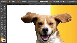 Erase the image background in Adobe Illustrator, Making edges smooth and applying shadow