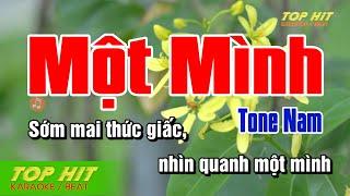 Một Mình Karaoke Tone Nam Nhạc Sống | TOP HIT KARAOKE