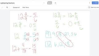 Subtracting Fractions