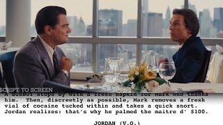 The Wolf of Wall Street Lunch Scene With Script - Leonardo DiCaprio and Matthew McConaughey improv