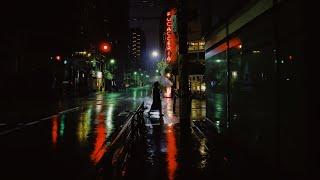 4K ASMR Heavy Rain Walk at Night | Osaka Japan | Rain Ambience Sounds Relax Sleep Study Work Stress