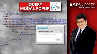 Using jQuery Modal Popup in ASP.Net Core