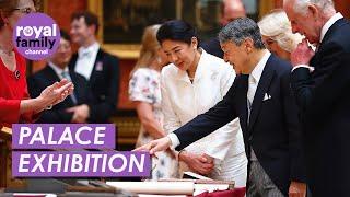 Emperor and Empress View Japanese Items in Royal Collection