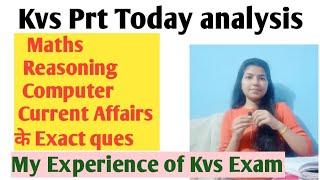 Kvs Prt analysis today/ kvs prt analysis 2023/ my exam analysis/ kvs prt maths reasoning computer