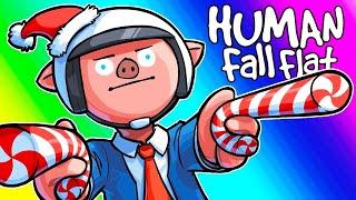 Human Fall Flat - Candy Cane Ziplines and Record Player Trolling