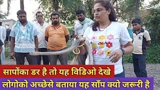 इस साँप की जानकारी हो गई तो आप मारना छोड़ दोगे..  Big Snake rescued by Snakesaver Nirzara..