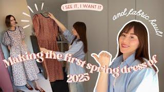 I see it, I want it! Cotton Spring Dress + Spring Fabric Haul | Thrills and Stitches