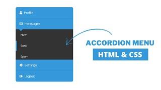 Awesome Accordion Menu using HTML and CSS