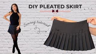 HOW TO: Make your own Pleated Mini Skirt DIY! (Sewing Tutorial)