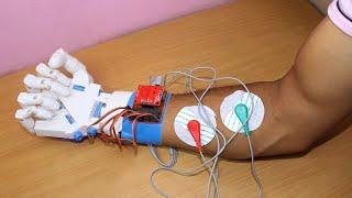 how to make robot hand moving using muscle at your home