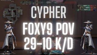 DRX Foxy9 POV Cypher on Sunset 29-10 K/D (VALORANT Pro POV)