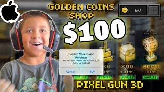 Kid Spends $100 In-App Purchase!!! (Pixel Gun 3D All Guns) WHAT THE WHAT MIKE?!?! pt. 15