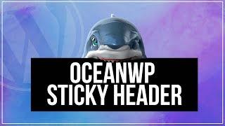 OceanWP Sticky Header - Wordpress Sticky Headers