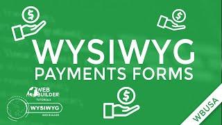 WYSIWYG Web Builder 11 How to make a payment form
