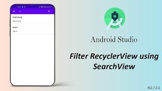 Filter RecyclerView using SearchView || Android Studio Tutorial