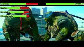 Teenage Mutant Ninja Turtles (2014) Final Battle with healthbars
