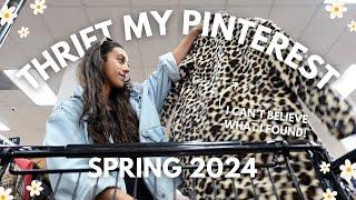 THRIFTING MY SPRING 2024 PINTEREST BOARD - Thrift with me for my favorite spring trends