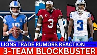 WILD Lions Trade Rumors: 3-Team Idea - Cardinals, Lions, Brandin Cooks, Budda Baker, Hendon Hooker