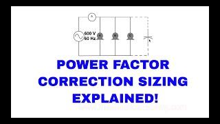 How do to size a capacitor for Power factor correction