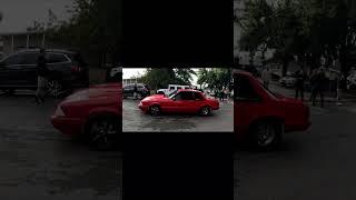 Twin turbo 5.0 Fox body sending it