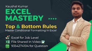 Master Top/Bottom Rules in Excel Conditional Formatting | Highlight Key Data Points